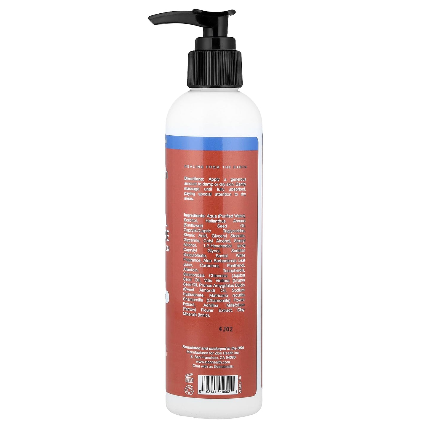 Zion Health Mineral Moisture Daily Body Lotion, Santal White, 8 fl oz (227 ml)