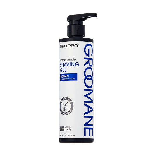 RED Pro GROOMANE Barber-Grade Shaving Gel for Men, Non-Foaming Clear Aloe Vera Shave Gel, Smooth Razor Glide, Precision Line-Ups, Anti-Irritation…