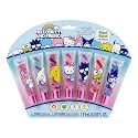 Townley Girl Hello Kitty and Friends 7 Piece Swirl Lip Gloss, Girls Kids Party Favors, Lip Set for Girls, Perfect for Birthday Gifts, Plant Based,
