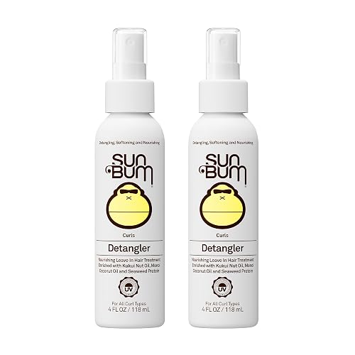 Sun Bum Sun Bum Curls & Waves Detangler Vegan and Cruelty Free Moisturizing Hair Treatment for Wavy and Curly Hair 2 Pack