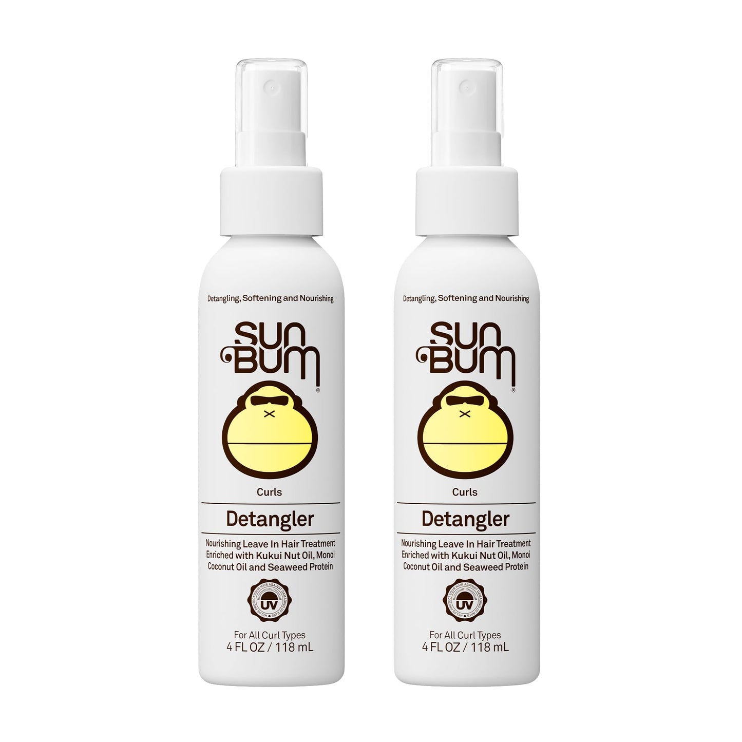 Sun Bum Sun Bum Curls & Waves Detangler Vegan and Cruelty Free Moisturizing Hair Treatment for Wavy and Curly Hair 2 Pack