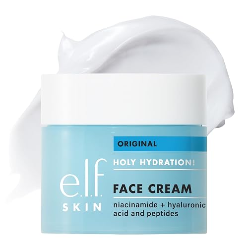 e.l.f. SKIN Holy Hydration! Face Cream with Hyaluronic Acid, Niacinamide & Peptides, Nourishing & Plumping Moisturizer, Vegan & Cruelty-Free