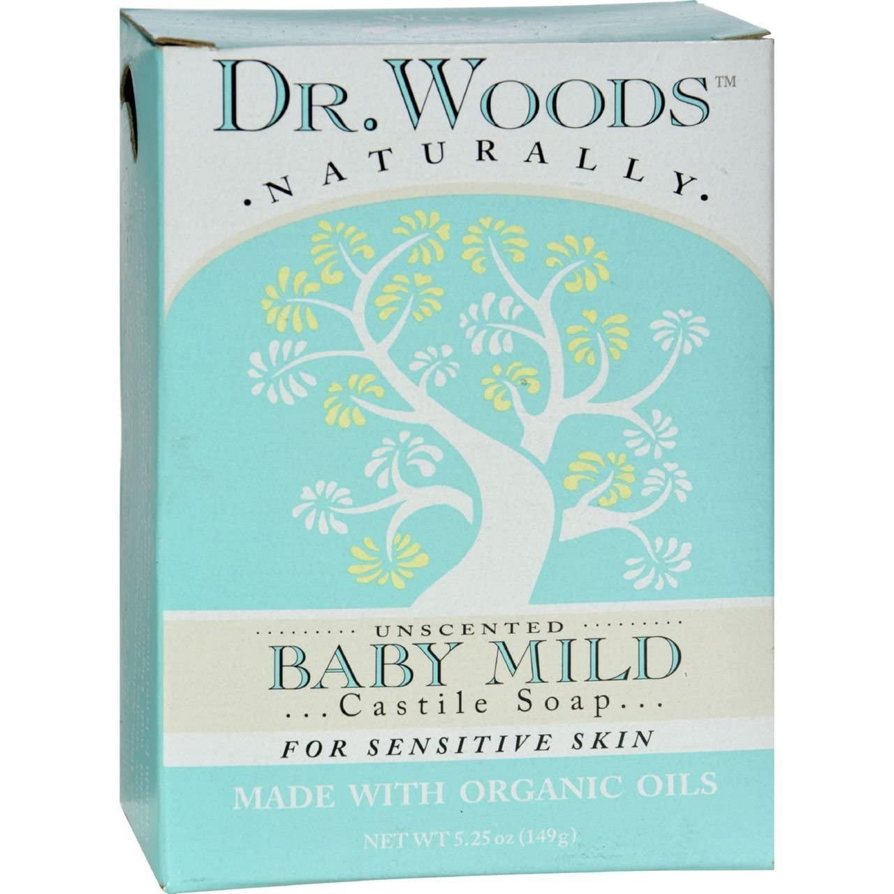 Dr Woods Unsct Baby Mild Size 5.25z Dr Woods Unscented Baby Mild Bar 5.25z