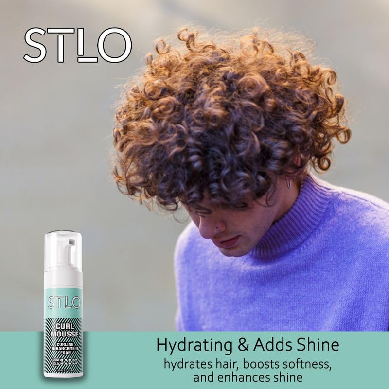 STLO Mousse for Perfect Curls - Radiant Shine with Frizz Control - Lightweight Moisturizing Foam