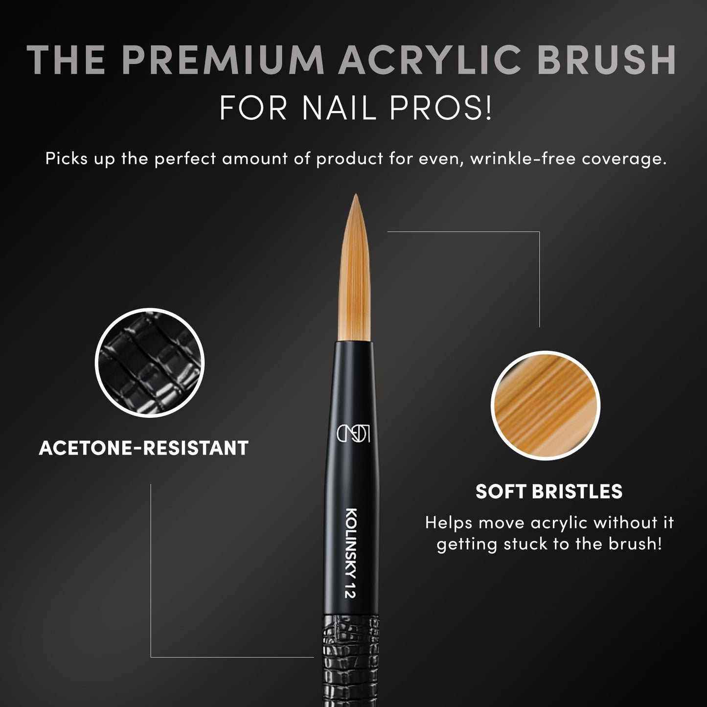 Chaun Legend LGND 100% KOLINSKY Acrylic Brush #8 Beauty & Personal Care Chaun Legend Professional Nails