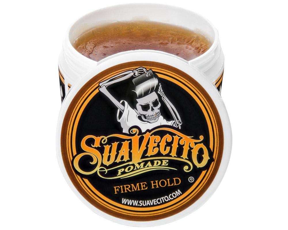 Suavecito Pomade Firme (Strong) Hold 5 oz, 1 Pack - Strong Hold Hair Pomade For Men - Medium Shine Water Based Flake Free Hair Gel - Easy To Wash Out