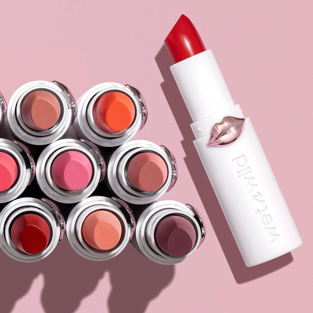 wet n wild Mega Last High-Shine Lipstick Lip Color, Infused with Seed Oils For a Nourishing High-Shine, Buildable & Blendable Creamy Color