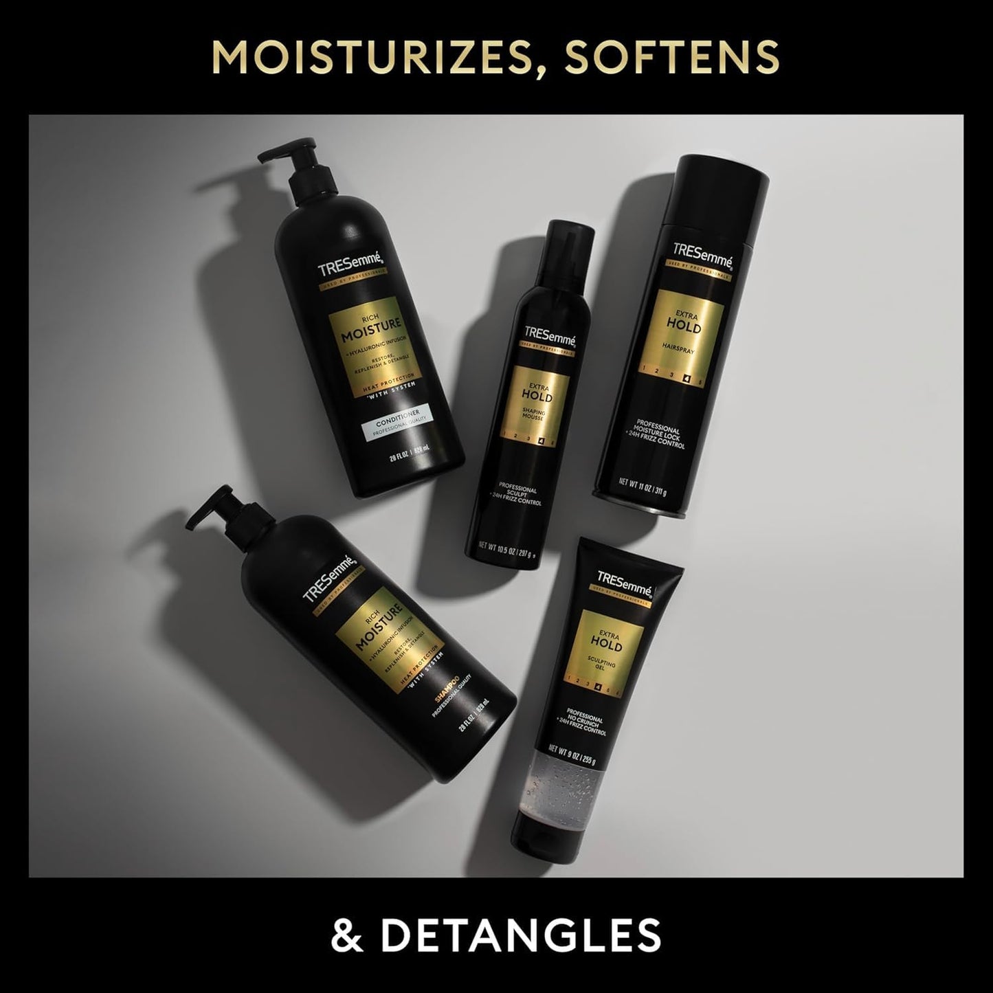 TRESemmé Extra Hold Volumizing Hair Mousse, 24H Humidity Resistance, Travel Size 2 Oz (3 Pack Packaging May Vary)