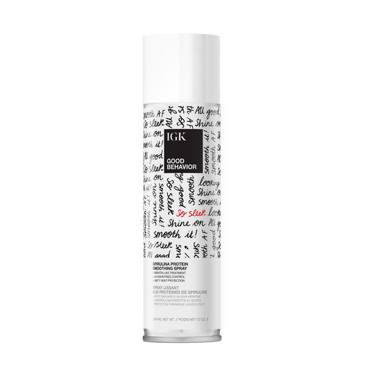 IGK Good Behavior Smoothing Spray 12 oz | 4 Day Anti-Frizz Heat Protectant with 450°F Protection | Keratin-Like Finish for Sleek, Shiny Hair | Beauty & Personal Care IGK