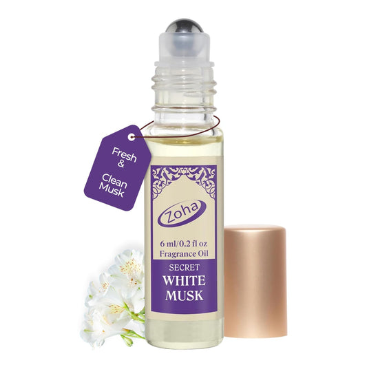 Zoha White Musk | Roll on Perfumes for Women & Men | Alcohol-free Fresh Perfume Oil | Travel Size Long Lasting Fragrance | 6ml Roller Beauty & Personal Care Zoha