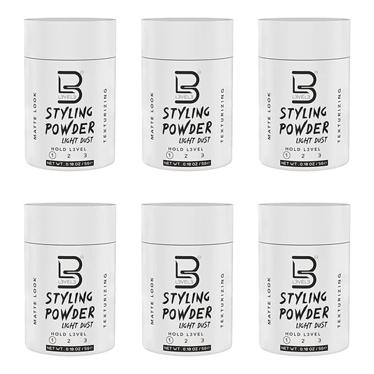 L3 Level 3 Travel Styling Powder - Small 0.18 oz for Travel - Natural Look Mens Powder (6, White)