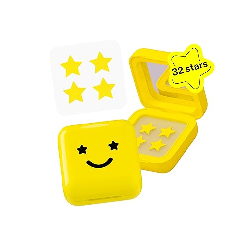 Starface Hydro-Star Pimple Patches + Big Yellow Compact, Clinically Proven Spot Shrinking in 6 Hours, Absorb Fluid and Reduce Redness, Hydrocolloid