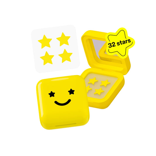 Starface Hydro-Star Pimple Patches + Big Yellow Compact, Clinically Proven Spot Shrinking in 6 Hours, Absorb Fluid and Reduce Redness, Hydrocolloid