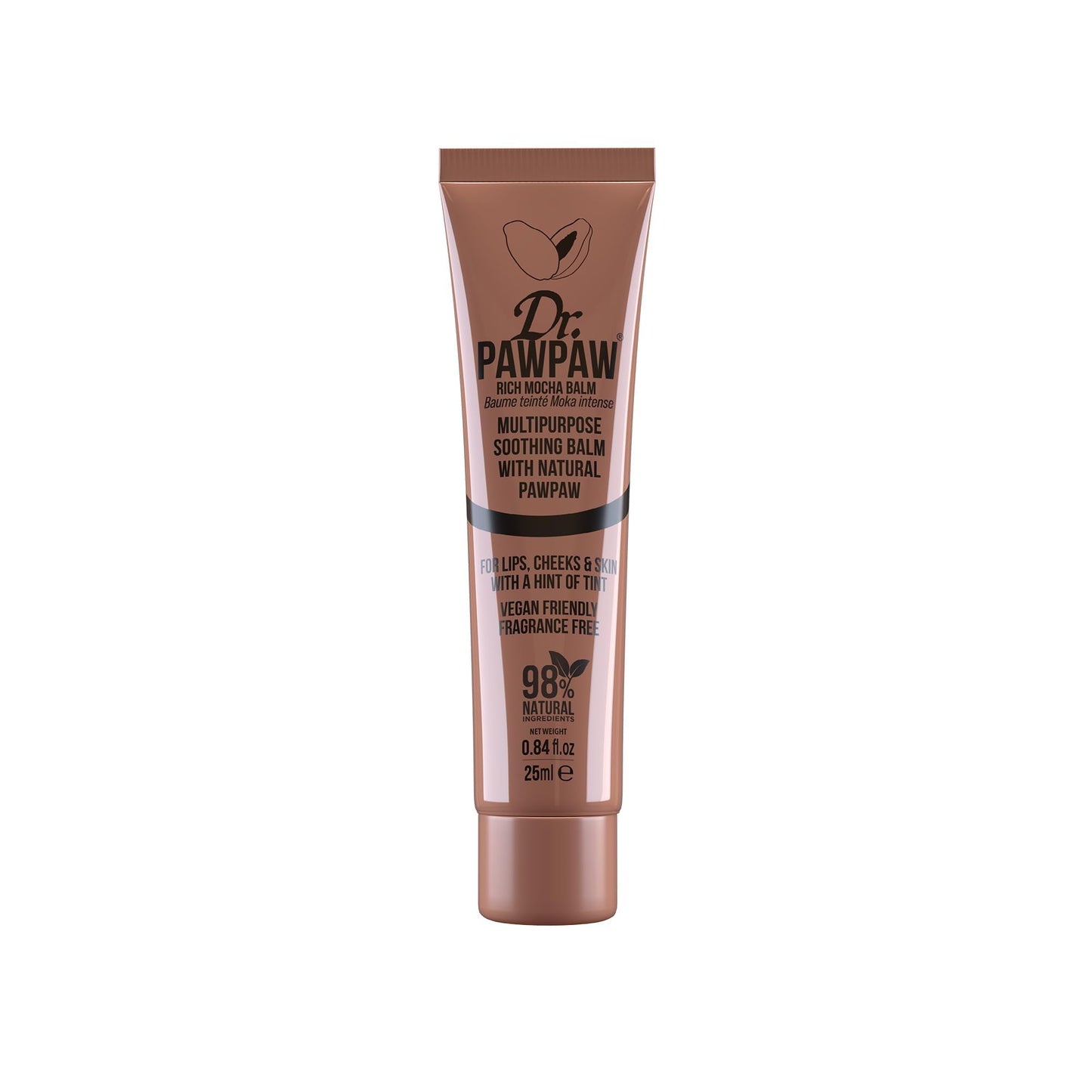 Dr.PAWPAW Rich Mocha Balm, Multi-Purpose Natural No Fragrance, for Hydrating Lips, Skin, Hair, Cuticles, Nails & Beauty Finishing (25 ml) Beauty and Personal Care Dr. PAWPAW ORIGINAL BALM