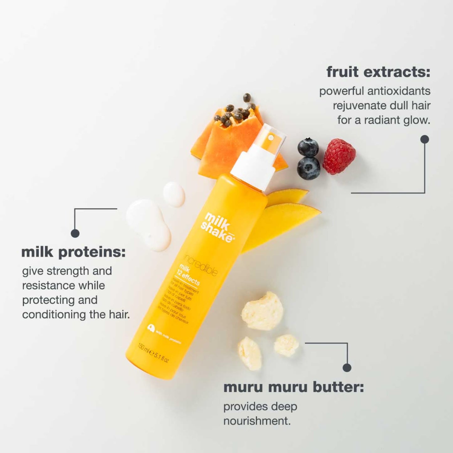 milk_shake Incredible Milk - Leave-In Hair Treatment for All Hair Types | Renews Detangles and Repairs Damaged Hair | 5.1 fl oz (150 ml) Beauty and Personal Care milk_shake