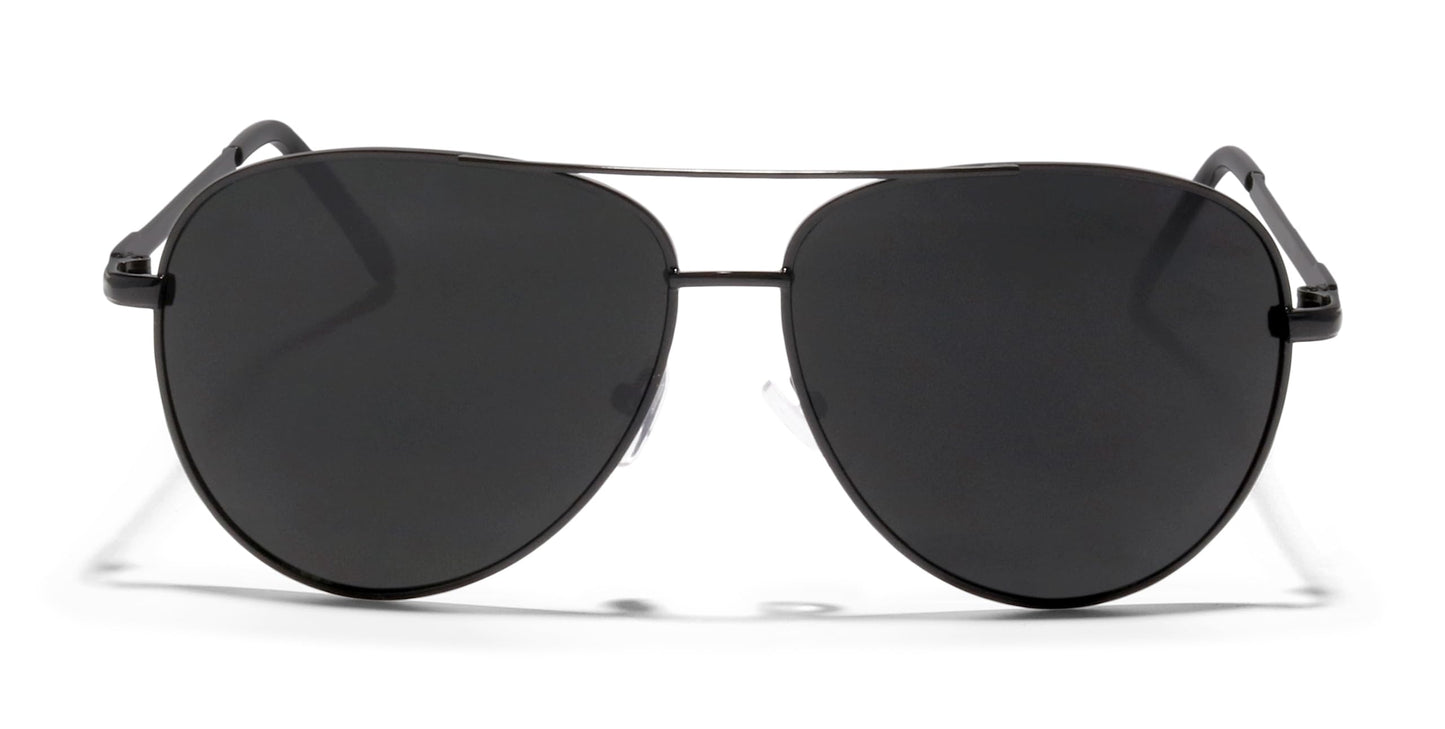 ShadyVEU Oversized Super Dark Fashion Designer Aviator Metal UV400 Mens Womens Sunglasses,Black,X-Large