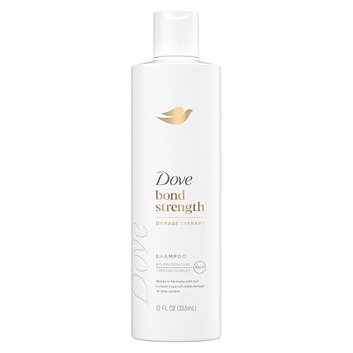 Dove Shampoo Bond Strength for Chemically Damaged Hair with Bio-Protein Care Technology and Peptide Complex 12 Fl Oz