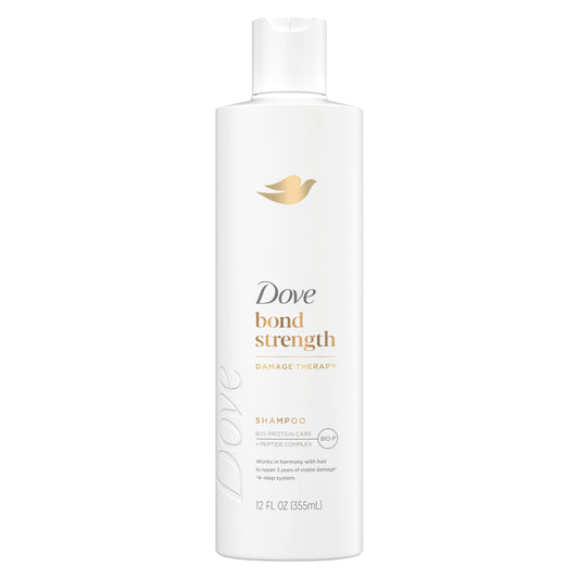 Dove Shampoo Bond Strength for Chemically Damaged Hair with Bio-Protein Care Technology and Peptide Complex 12 Fl Oz