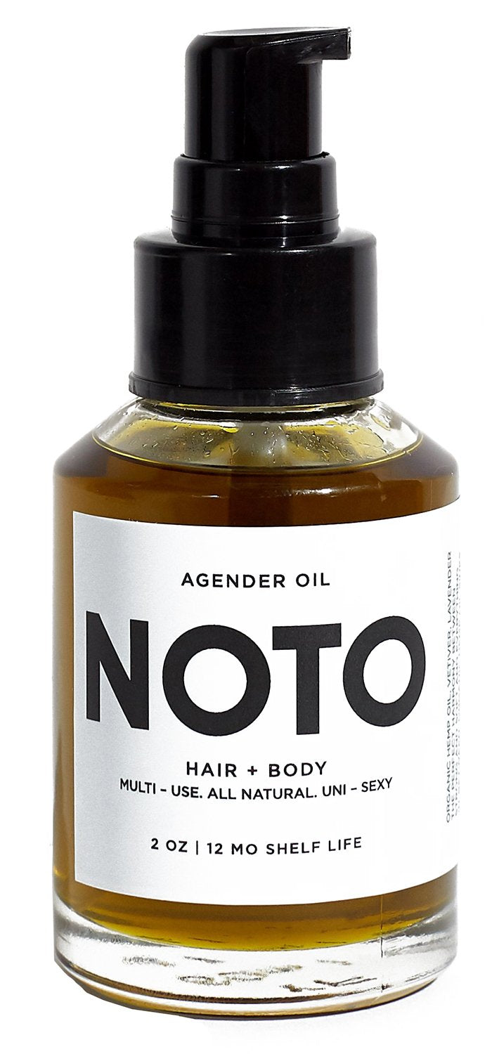 NOTO Botanics - Natural & Vegan Agender Oil Anywhere (Face + Body) | Clean, Natural, Non-Toxic Beauty (2 oz | 60 ml)