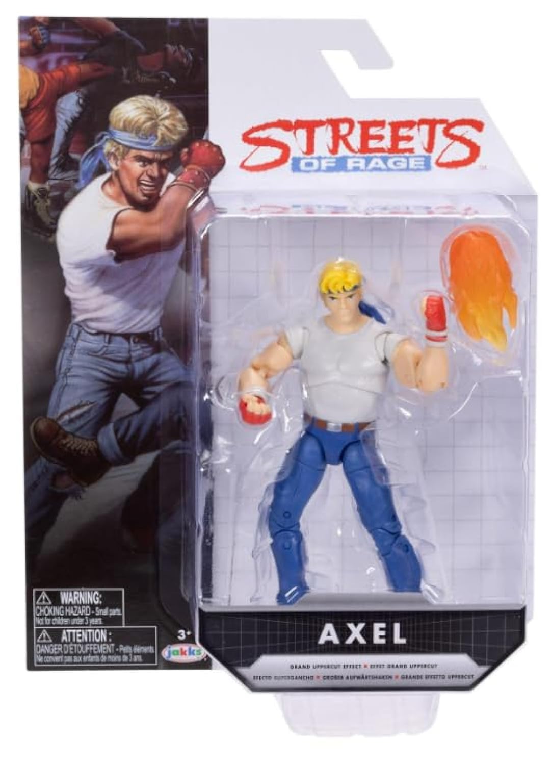 JAKKS Pacific Streets of Rage Axel 5"" Gaming Action Figure Includes Grand Uppercut Effect, White