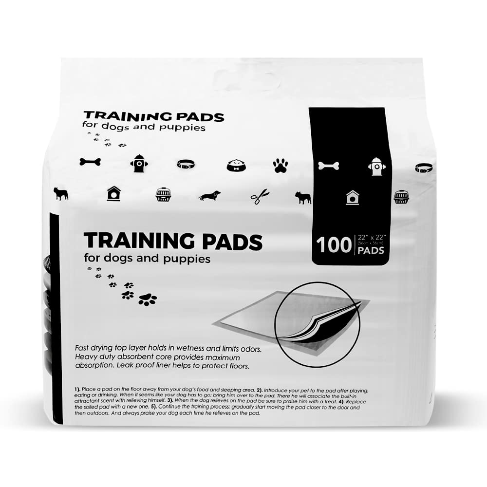 BV Puppy Pads 100 Ct 22"x22" – Leak-Proof, 6-Layer Absorbent Pee Pads with Odor Control for Puppies & Senior Dogs