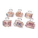 6PCS Fashion Crystal Metal Jaw Claw Hair Clip Vintage Small Rhinestone Hair Claws Hairpins Hair Claw Barrettes for Women (NO 1)