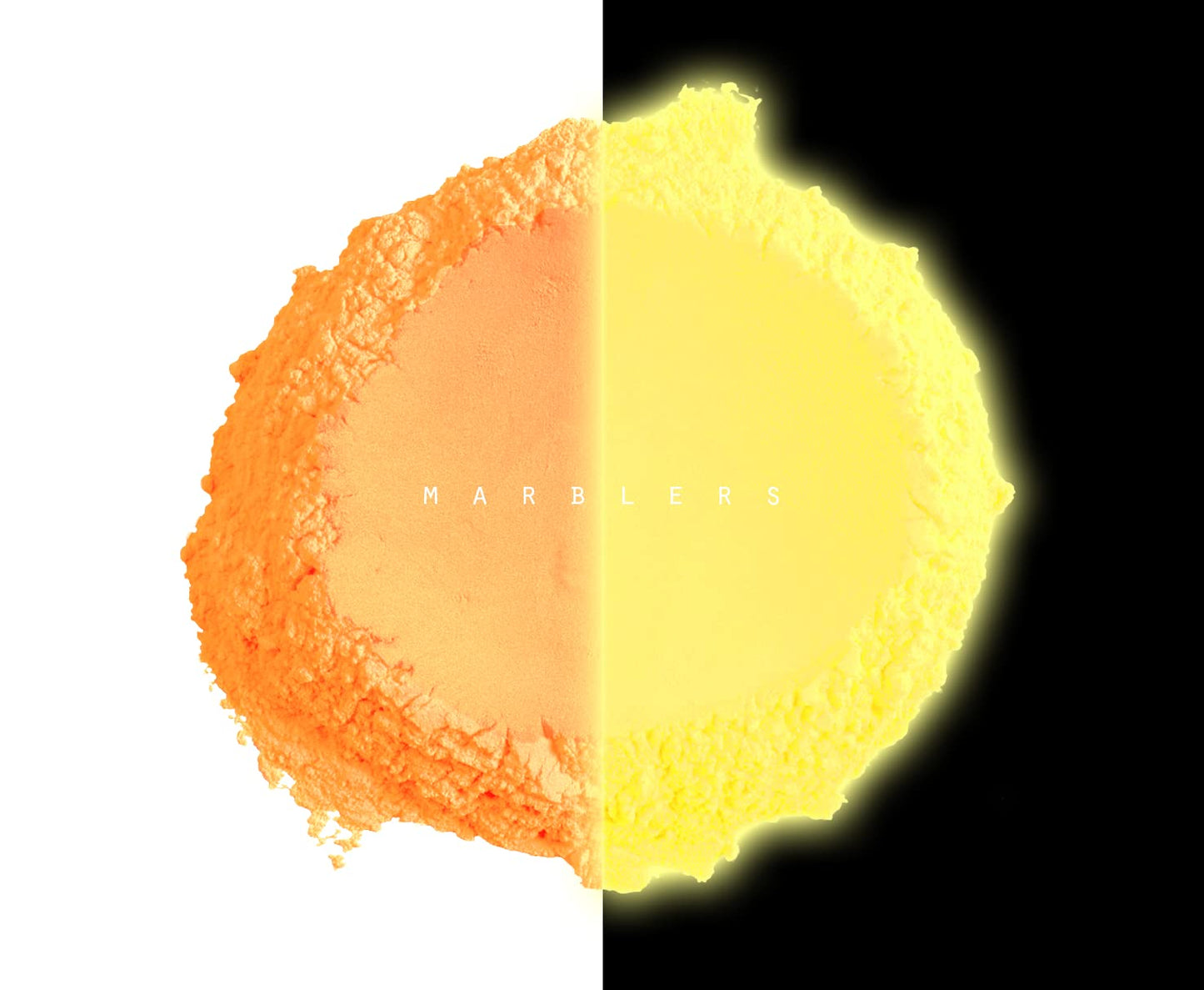 MARBLERS Glow-in-The-Dark Powder [Glow Orange] 0.28oz (8g) | Matte| Dye | Pigment | Non-Toxic | Vegan | Cruelty-Free | Eyeshadow, Nail Polish, Nail