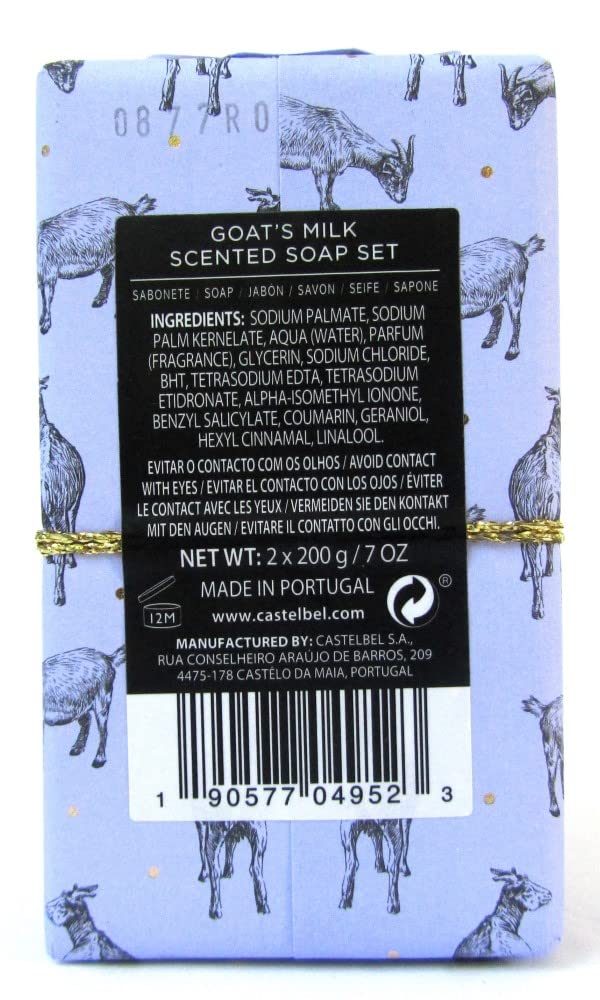 Castelbel Porto - Goat's Milk - Gift Set of Two Scented Bath Soap (2 x 7 oz.)