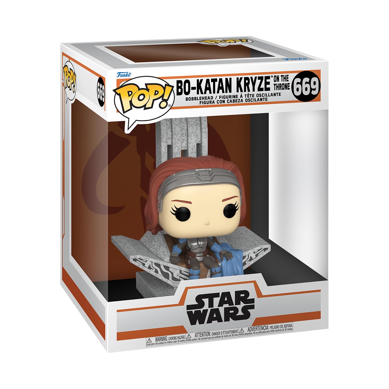Funko POP! Deluxe: Star Wars: The Mandalorian - Bo-Katan - Bo Katan with Throne, 10-inch - Collectable Vinyl Figure - Gift Idea - Official…