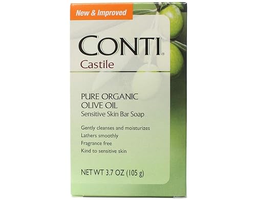 Conti Castile Pure Organic Olive Oil Sensitive Skin Bar Soap 3.7 Oz (Value Pack of 2)