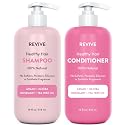 Healthy Hair Shampoo & Conditioner Set by REVIVEEO - Strengthening, Hydrating, Scalp-Nourishing, Biotin, Argan Oil