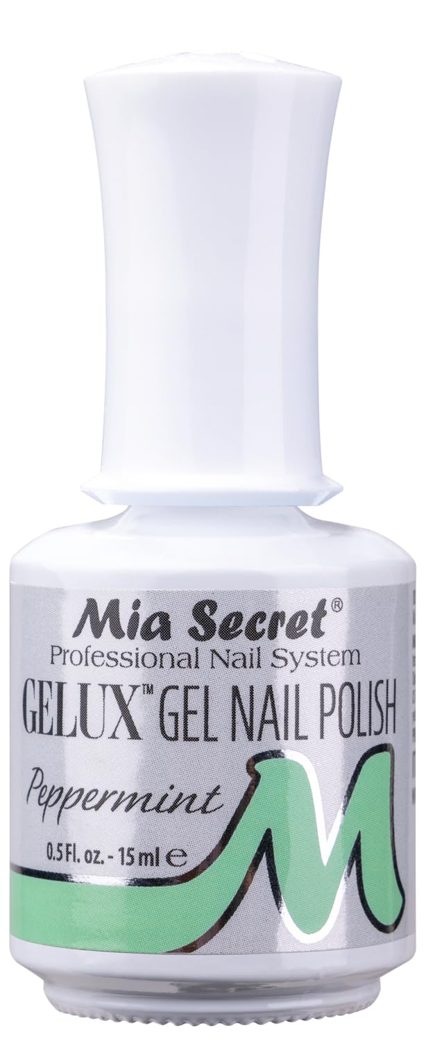 Mia Secret Professional Soak Off UV/LED Gelux Gel Nail Polish Lacquer 1/2 oz (PEPPERMINT) Beauty & Personal Care Mia Secret
