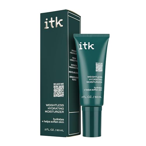 ITK Skincare Weightless Hydrating Face Moisturizer - Hydrates + Smoothes Skin - Niacinamide - Brighten Dark Spots - Hyaluronic Acid - Maintain