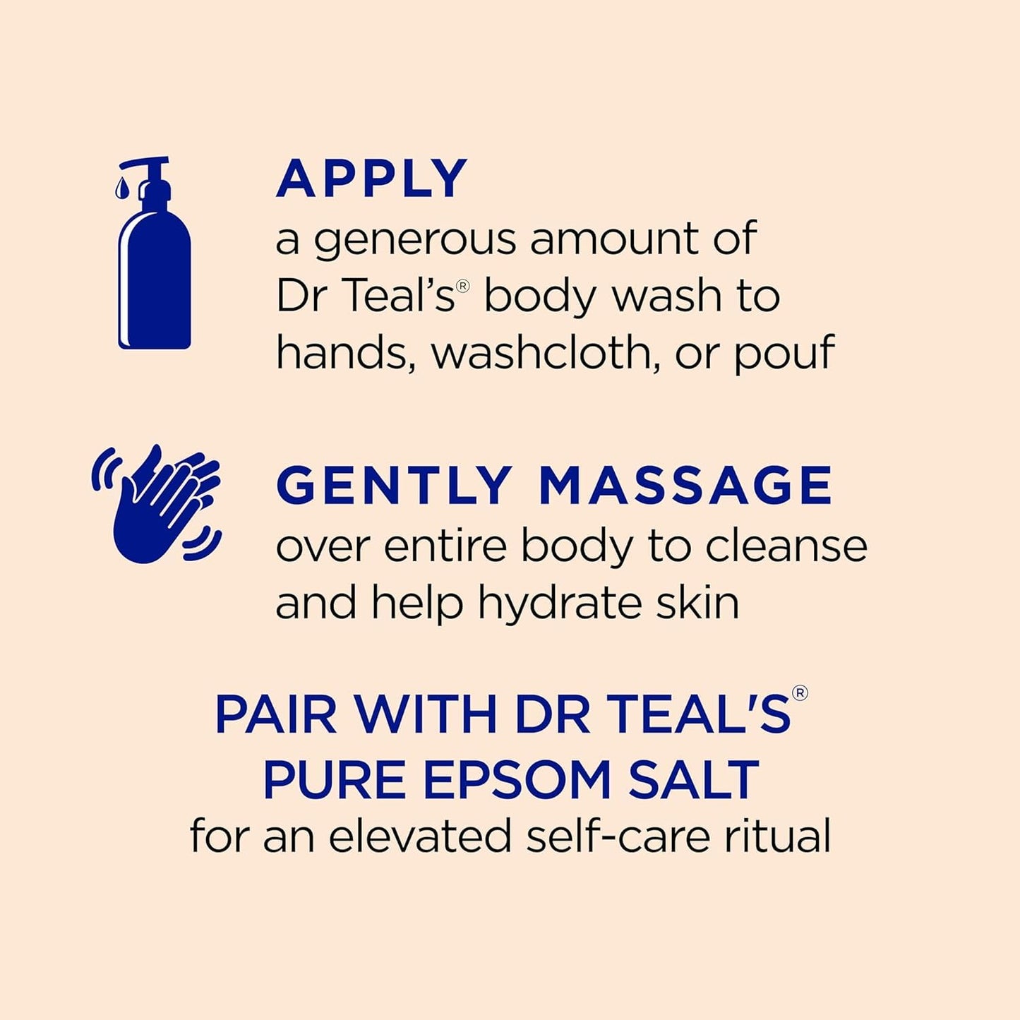 Body Wash with Pure Epsom Salt, Glow & Radiance, Vitamin C & Citrus Essential Oils Teal's, 24 fl oz Beauty & Personal Care Dr Teal's