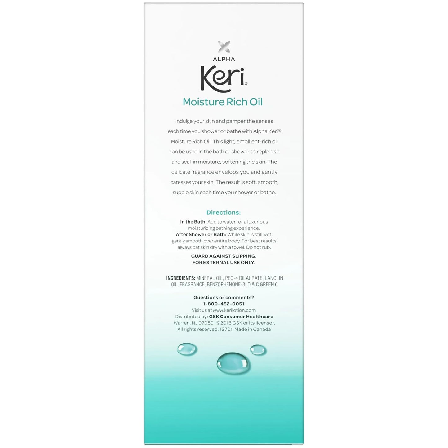 Alpha Keri Shower and Bath Moisture Rich Oil 8 oz. (Pack of 3) Beauty and Personal Care IMOSTY
