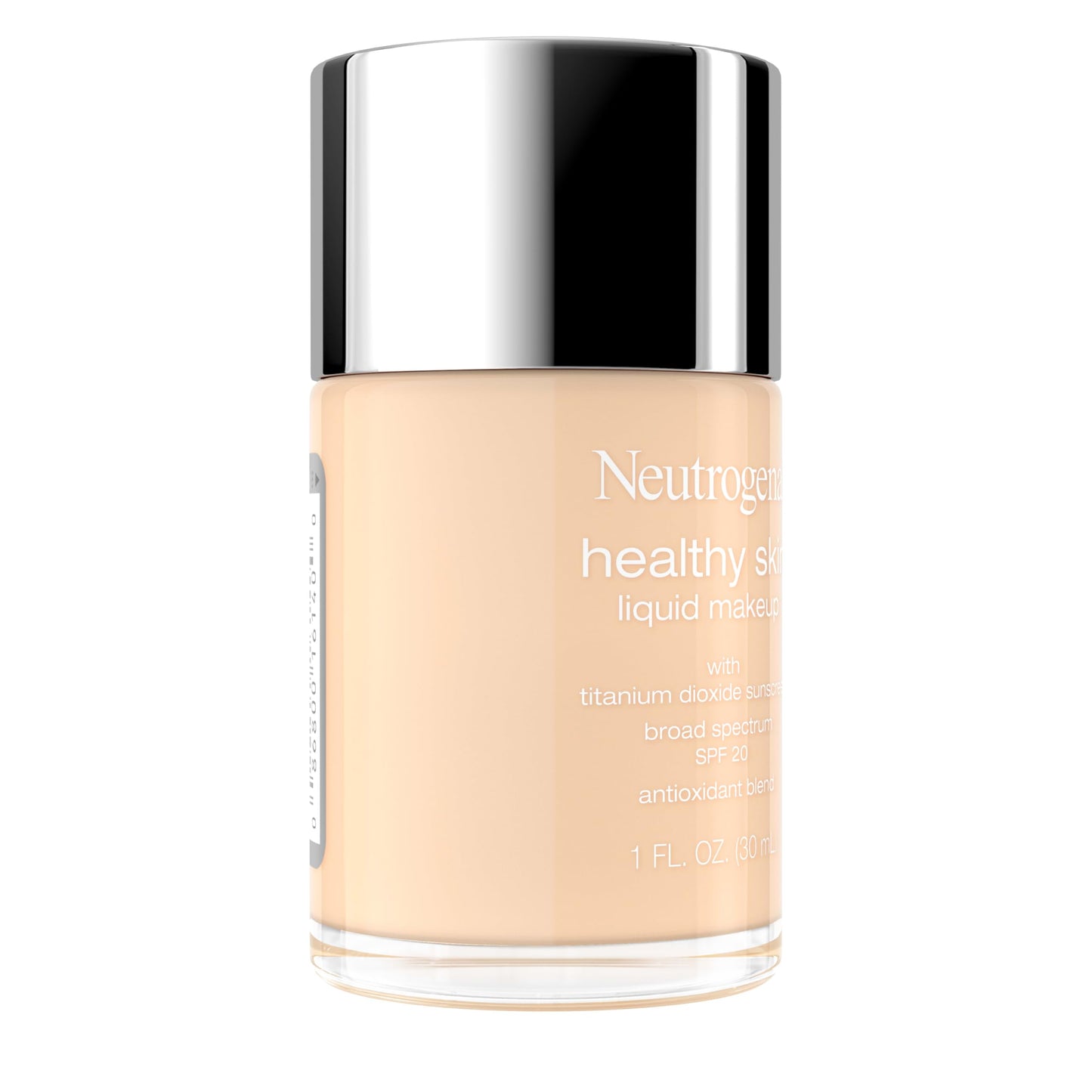 Neutrogena Healthy Skin Liquid Foundation Makeup Broad Spectrum SPF 20 Sunscreen, Medium Coverage, Vit B5, Antioxidants, All Day Wear, Classic Beige