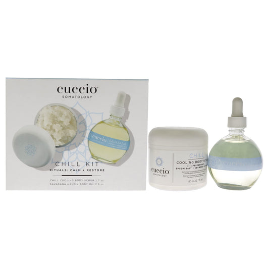 Cuccio Somatology Chill Kit - Gently Exfoliates - Soothes and Hydrates Skin - for Yourself or Loved Ones - Paraben Free - Includes Cooling Body Scrub Beauty & Personal Care Cuccio