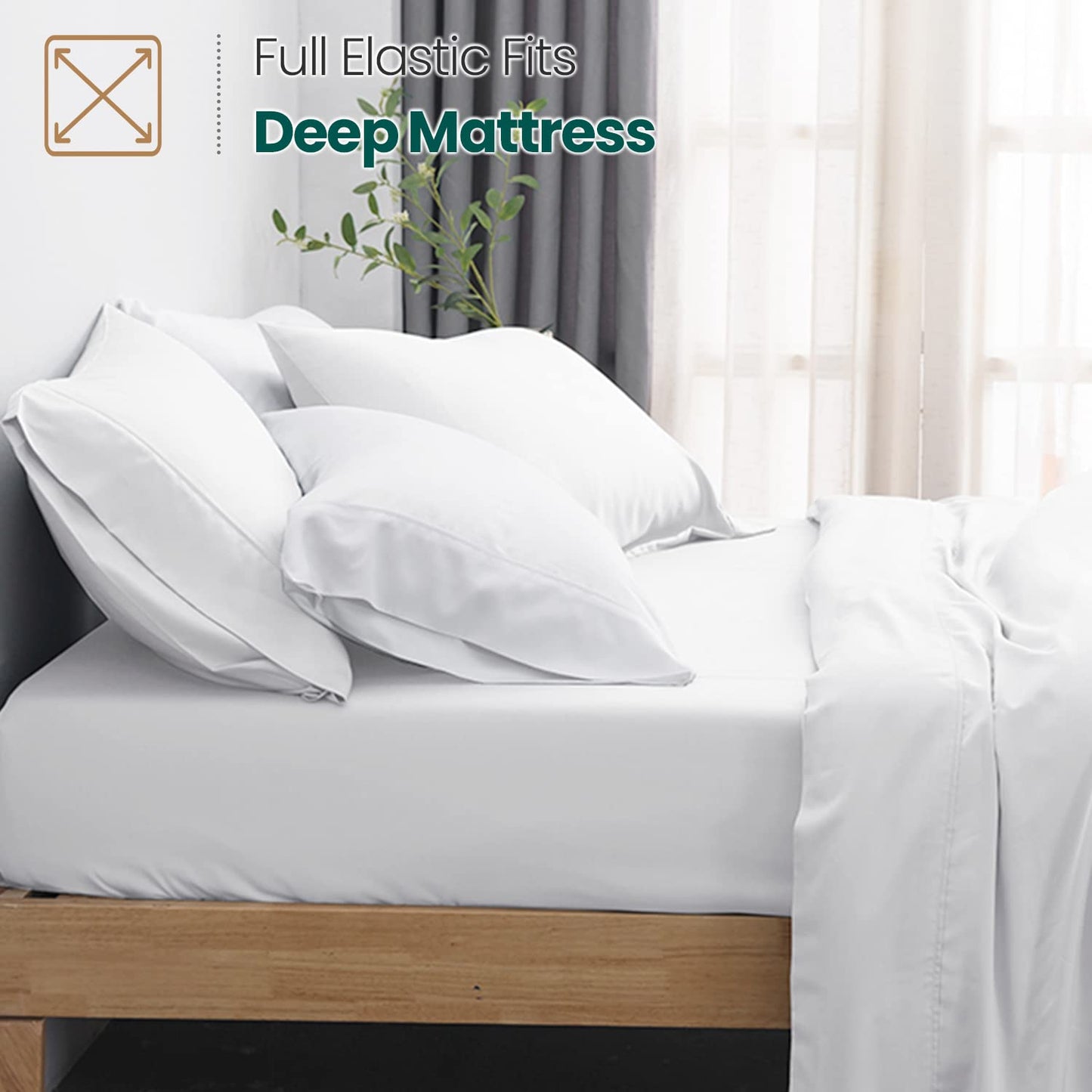 Oasis Fine Linens Island Collection | Soft & Hypoallergenic | Cooling & Moisture Wicking for Hot Sleepers (King/Cirrus)