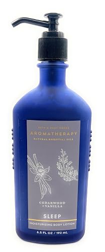 Bath and Body Works Aromatherapy Sleep Cedarwood + Vanilla Moisturizing Body Lotion- 6.5 fl. oz / 192 ml