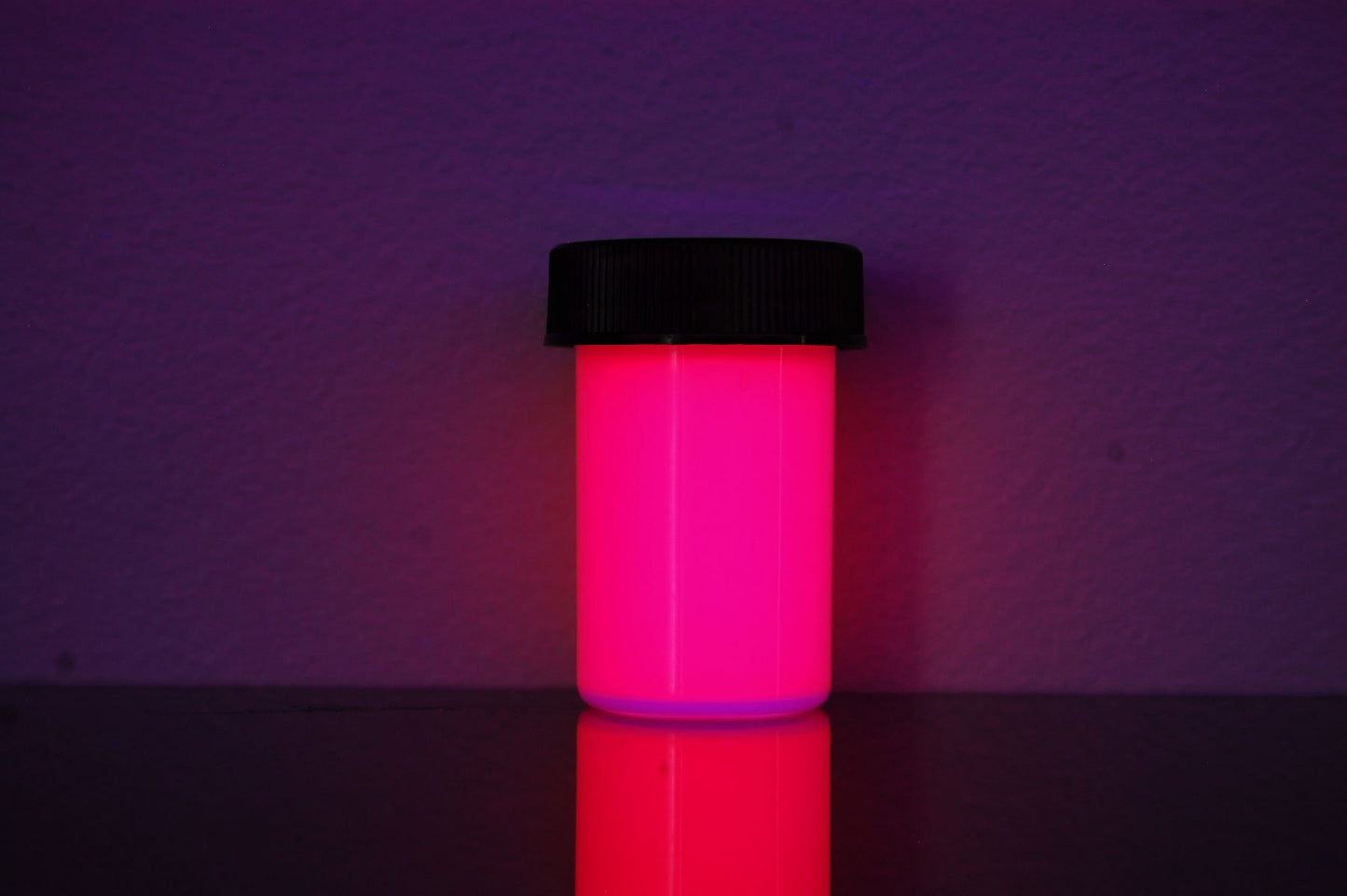 DirectGlow 3/4oz UV Blacklight Reactive Fluorescent Acrylic Paints (Pink)