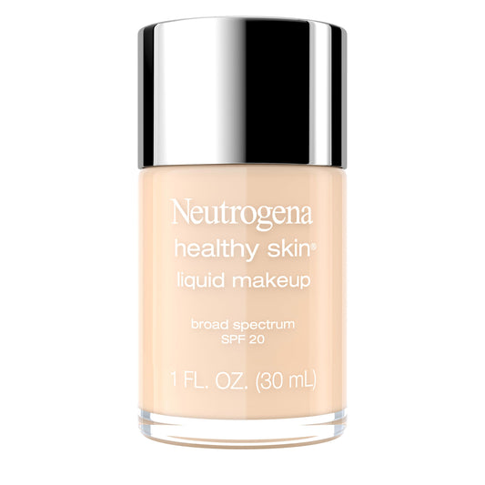 Neutrogena Healthy Skin Liquid Foundation Makeup with Broad Spectrum SPF 20 Sunscreen, Lightweight, Medium Coverage Makeup with Sunscreen