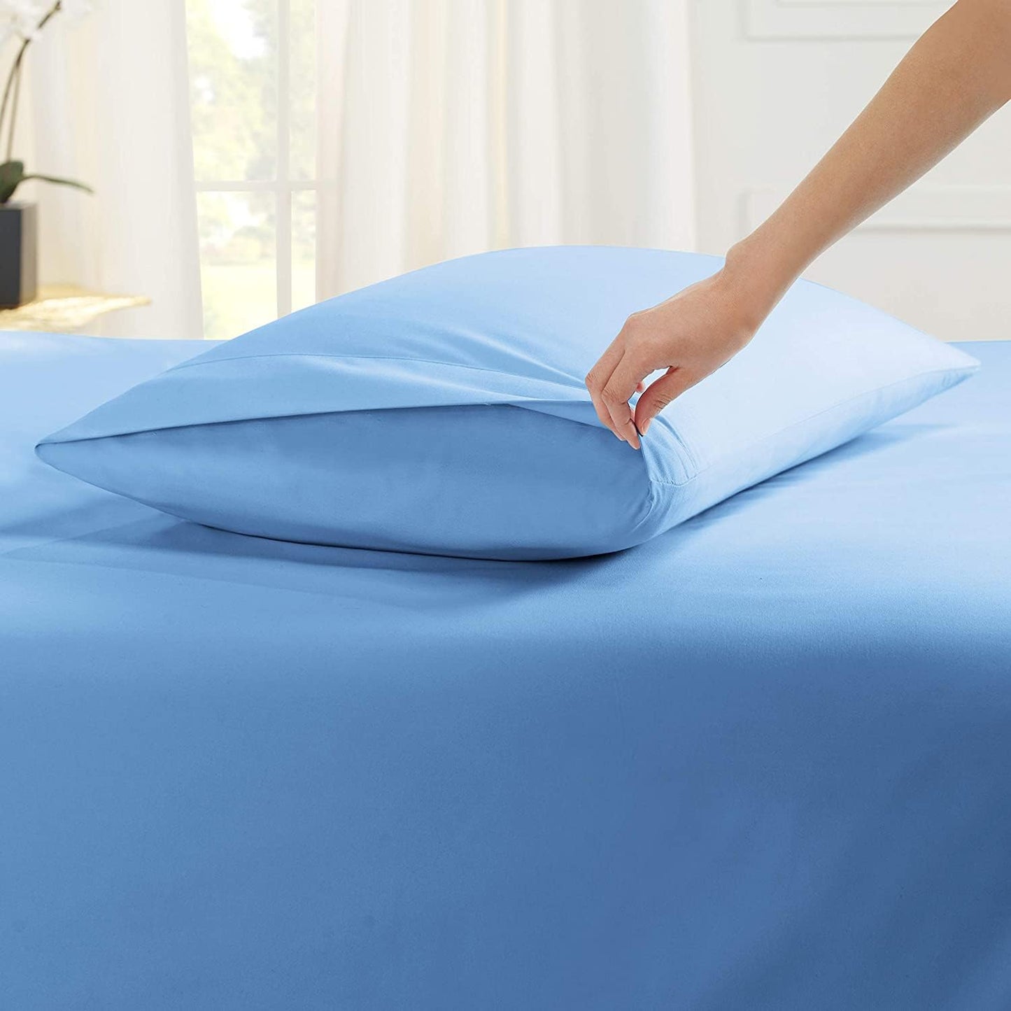 Empyrean Queen Sheets Set - 110 GSM 6 Piece Bed Sheets for Queen Size Bed, Double Brushed Queen Size Sheets, Soft Bedding Sheets & Pillowcases - Calm