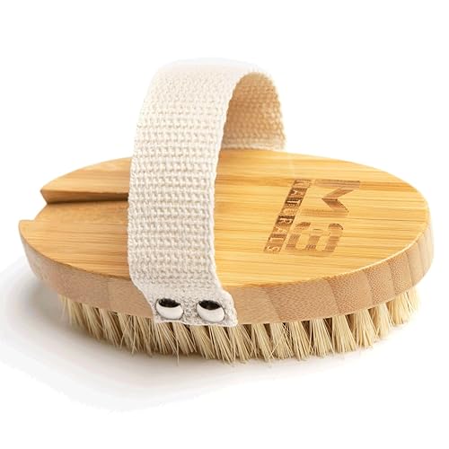 Firm Dry Brush & Shower Brush for Body - Handheld Back Scrubber Body Brush Exfoliator & Dead Skin Remover for Body Firm & Tighten Skin Improve