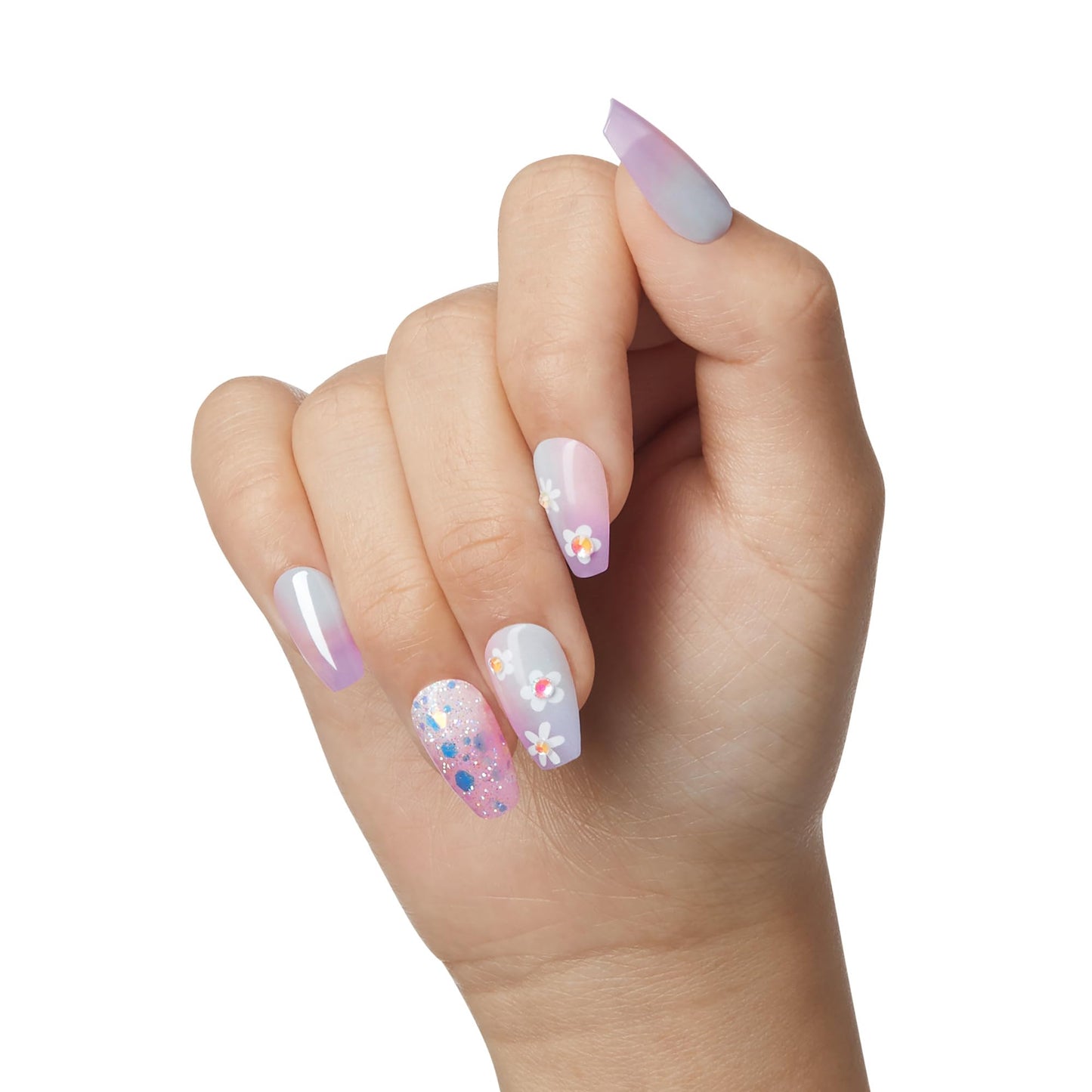 Kiss Impress Premium Press On Nails, Style ‘Portal’, Purple, Medium Coffin, No Separate Tabs, Nail Kit Contains 30 Fake Nails, Prep Pad, Mini Nail Beauty & Personal Care imPRESS
