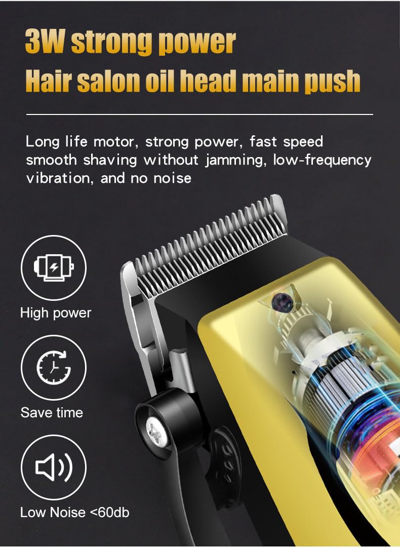 Hair Clippers for Men Professional, Cordless Cutting Kit withLED Digital Display and 4 Limit Combs Rechargeable Haircut for Barber & Home Use Beauty and Personal Care QDKVTNDJZ