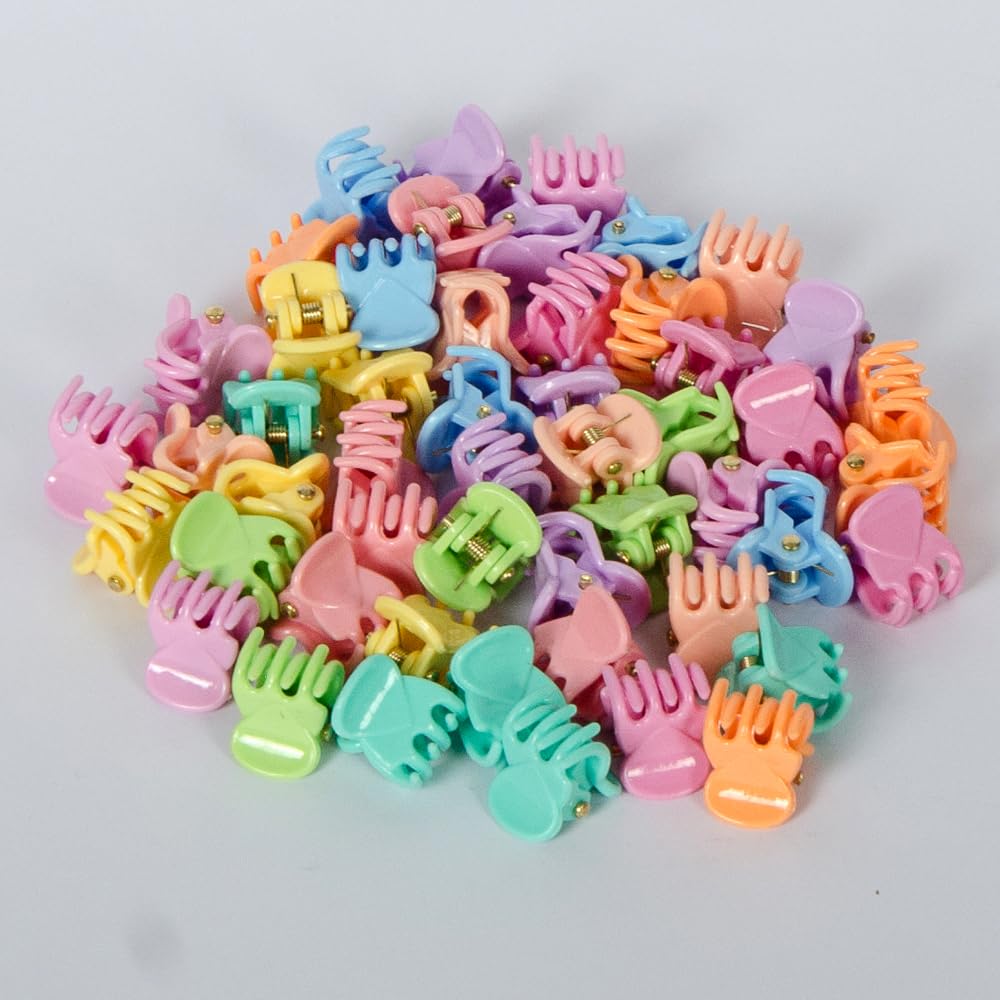 50 PCS Mini Hair Claw Clips? Bangs Strong Grip Multifunction Clamp Clips. (Macaron) Beauty and Personal Care Yongdeli