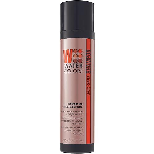 Watercolors Color Depositing Shampoo, Semi Permanent Hair Color 8.5 oz - LIQUID COPPER