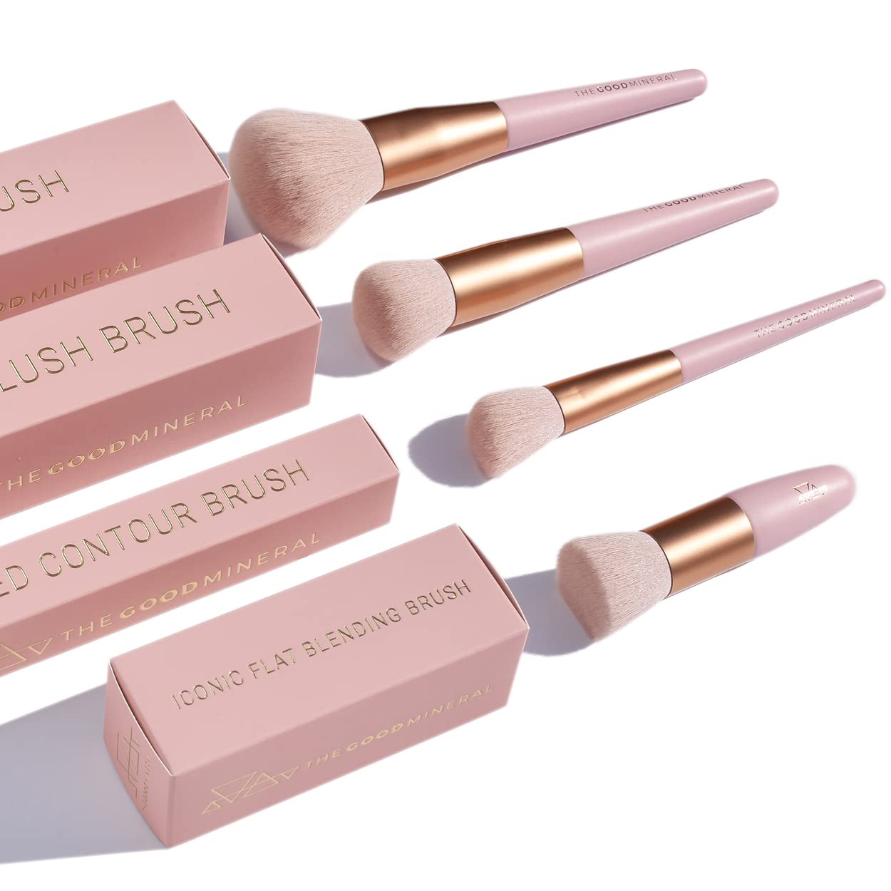 Iconic Flat Blending Brush - The Good Mineral | Best Brush for Loose Powder | Vegan