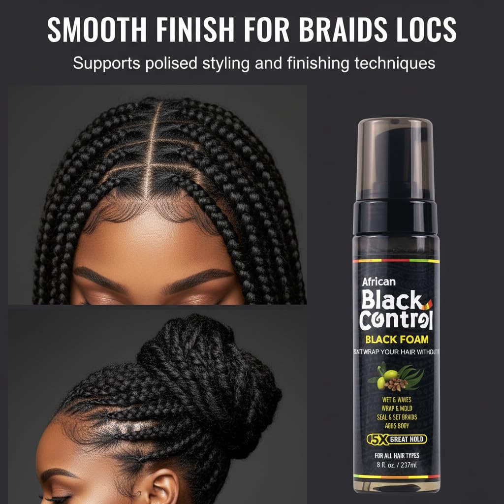 African Black Control Black Foam - 8 fl oz (Pack of 2)