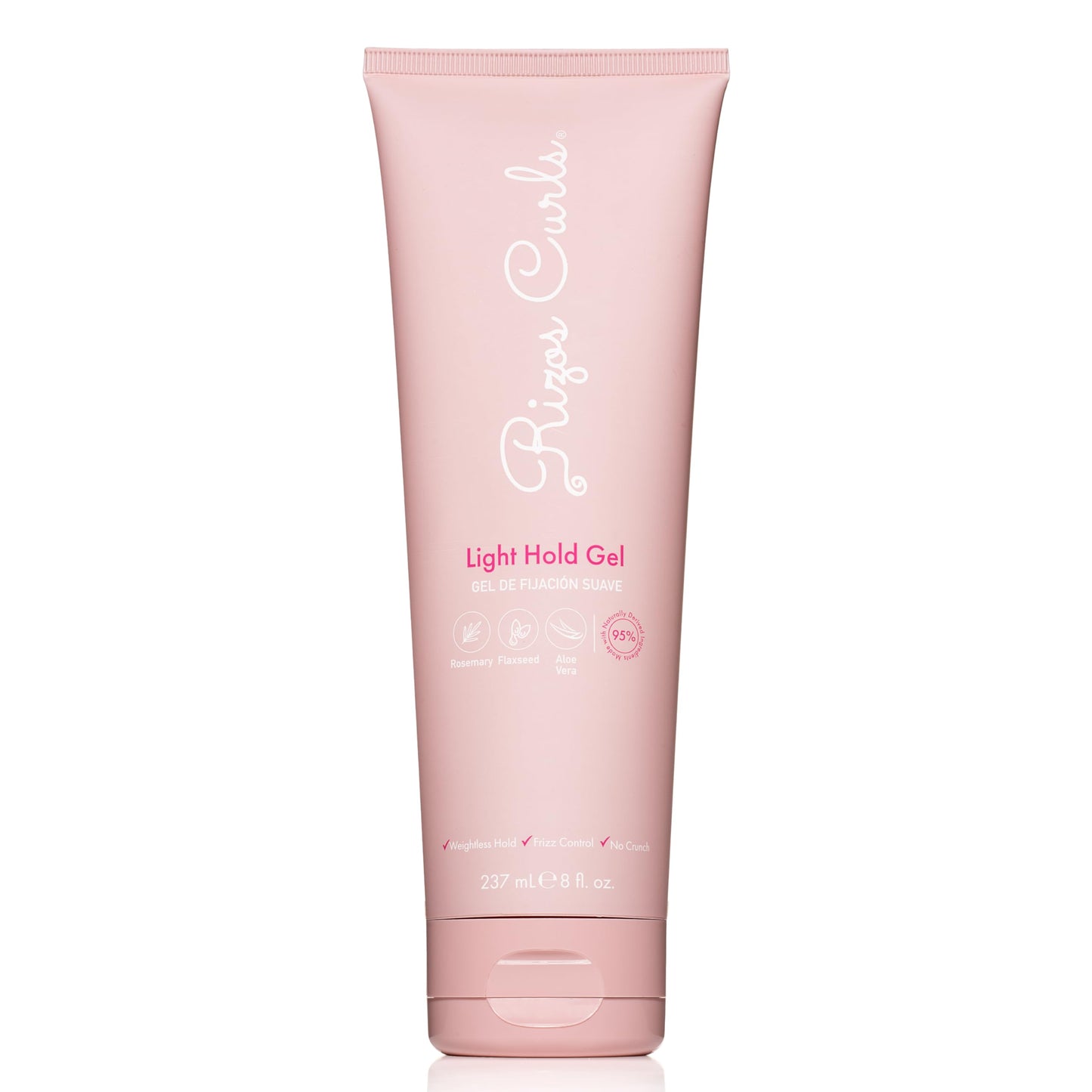 Rizos Curls Light Hold Gel - Flexible, Flake-Free, Frizz-Free Hold & Shine - Defines & Moisturizes Wavy, Curly, Coily 1a-4c Hair Types with Aloe Vera